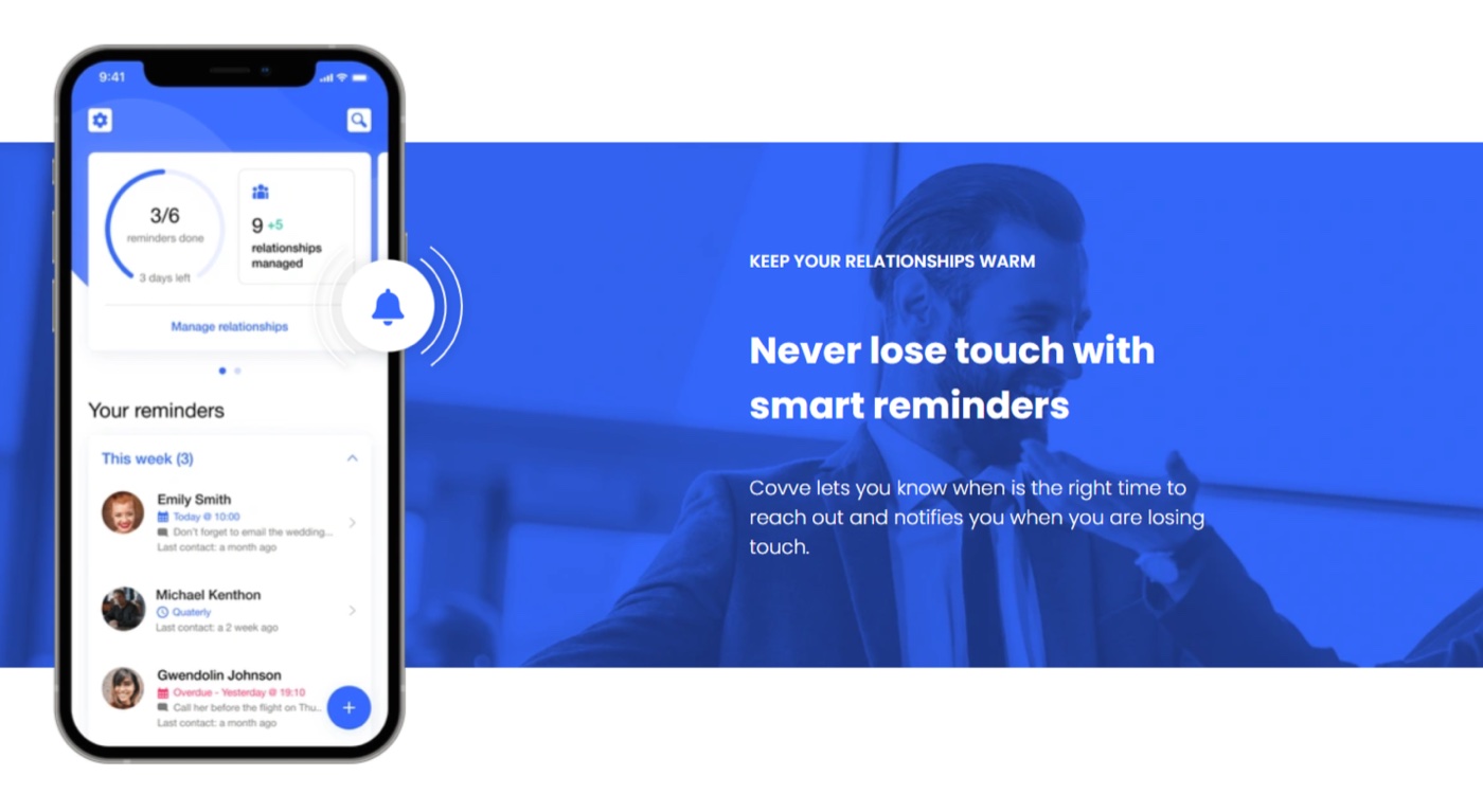 Covve's contact app