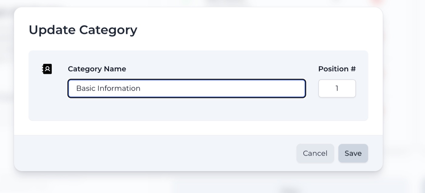Renaming a category and setting its position during import
