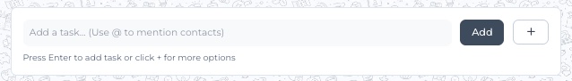 The quick add bar for creating a task by pressing Enter