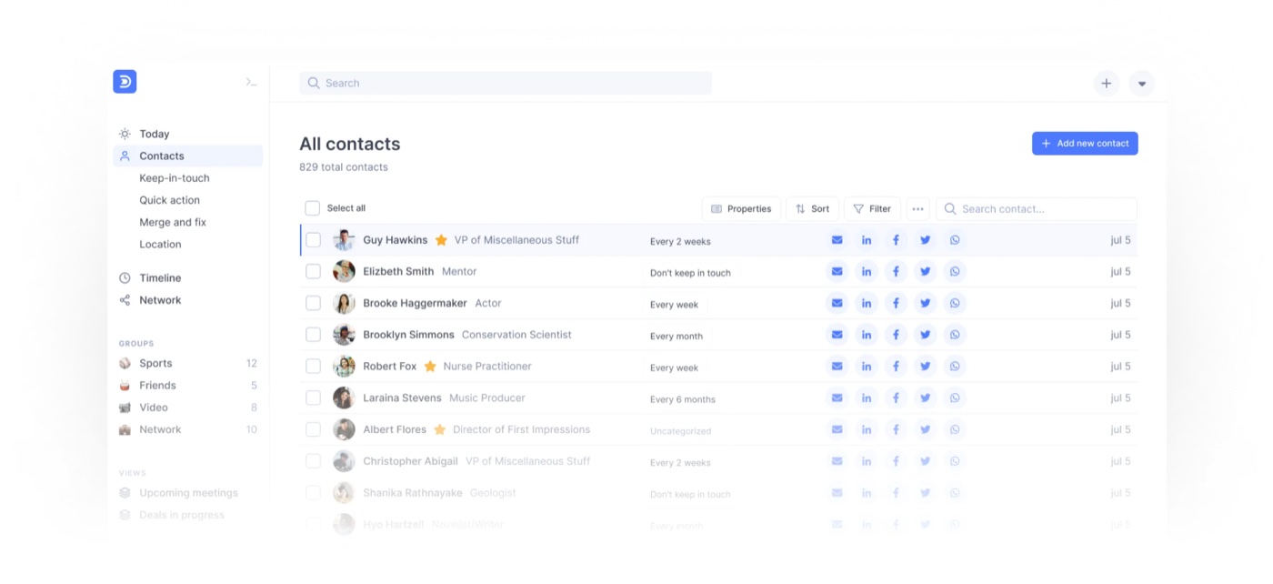Dex, one place for your relationships